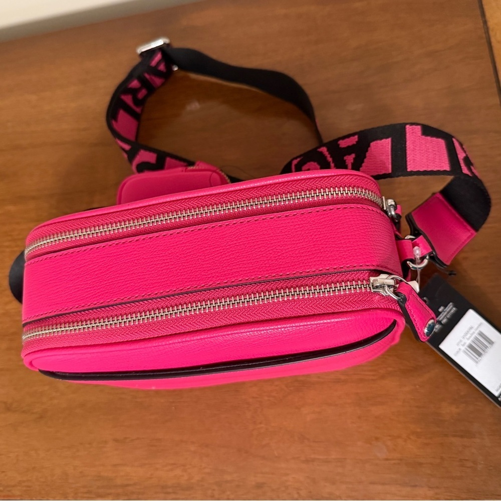 Karl Lagerfeld Hot Pink Fuchsia Iridescent Charm Crossbody Bag, NWT, # LH5EK9BJ - Picture 10 of 10